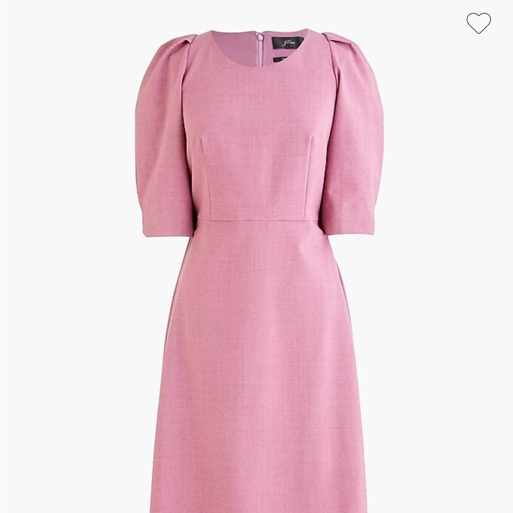 J. Crew Mauve Puff Sleeve Long Dress - Picture 3 of 12